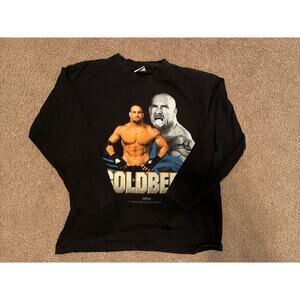 Vintage 90s WCW Goldberg T-Shirt YOUTH Large KIDS Vtg Long Sleeve Wrestling 1998
